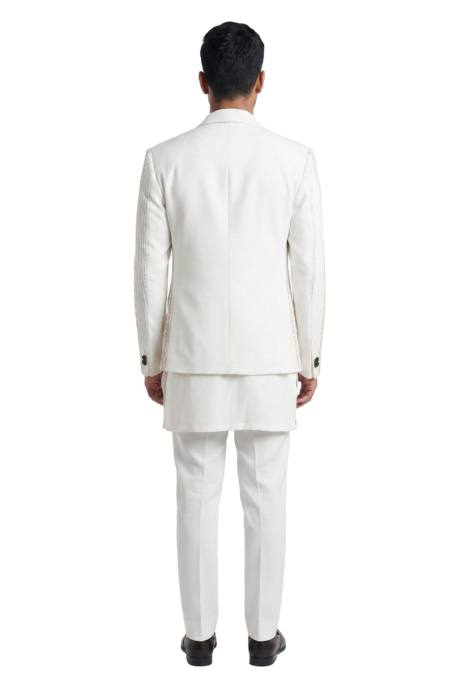 Ivory Embroidered Tuxedo Set