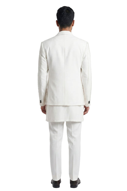Ivory Embroidered Tuxedo Set