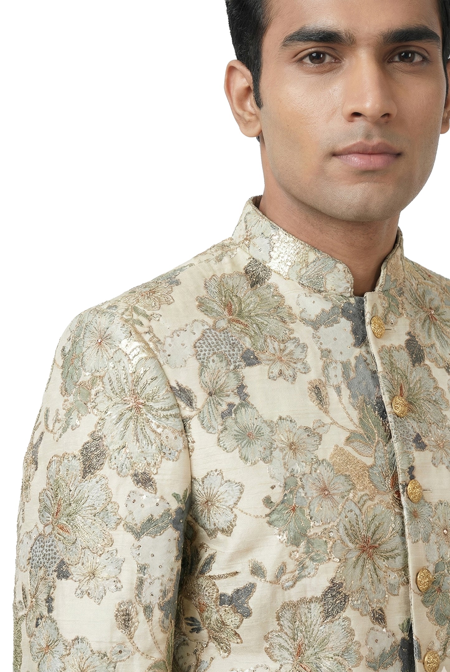 Floral Embroidered Indo-Western Jacket