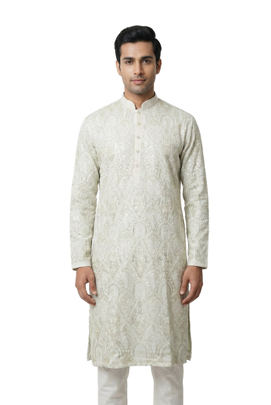 Sage Green Embroidered Kurta