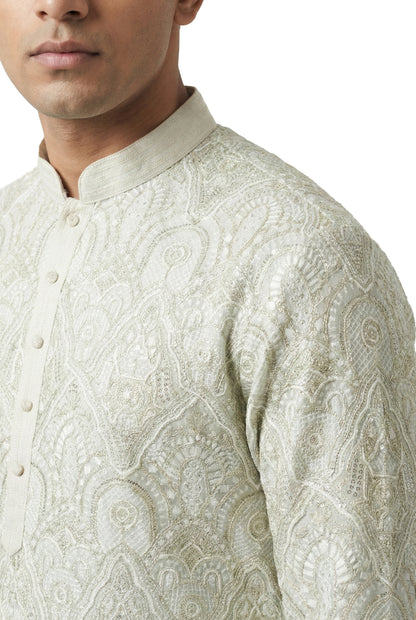 Sage Green Embroidered Kurta