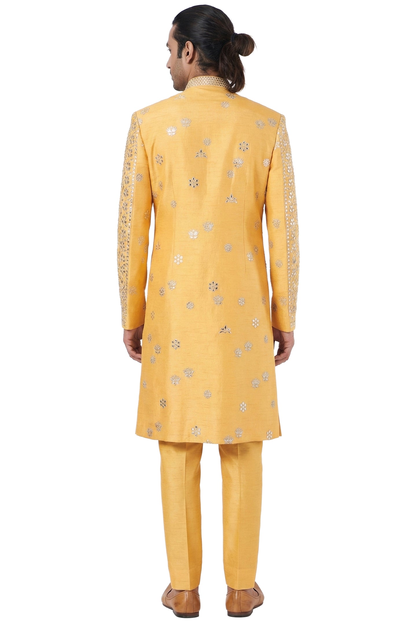 Ivory Hand-Embroidered Sherwani