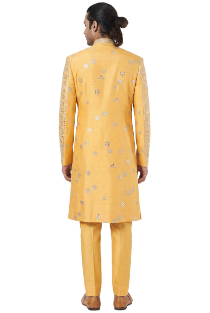 Ivory Hand-Embroidered Sherwani
