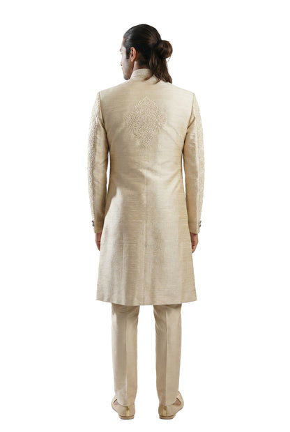 Ivory Hand-Embroidered Sherwani
