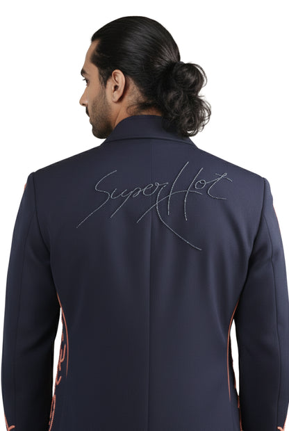 Navy Blue Contemporary Jacket