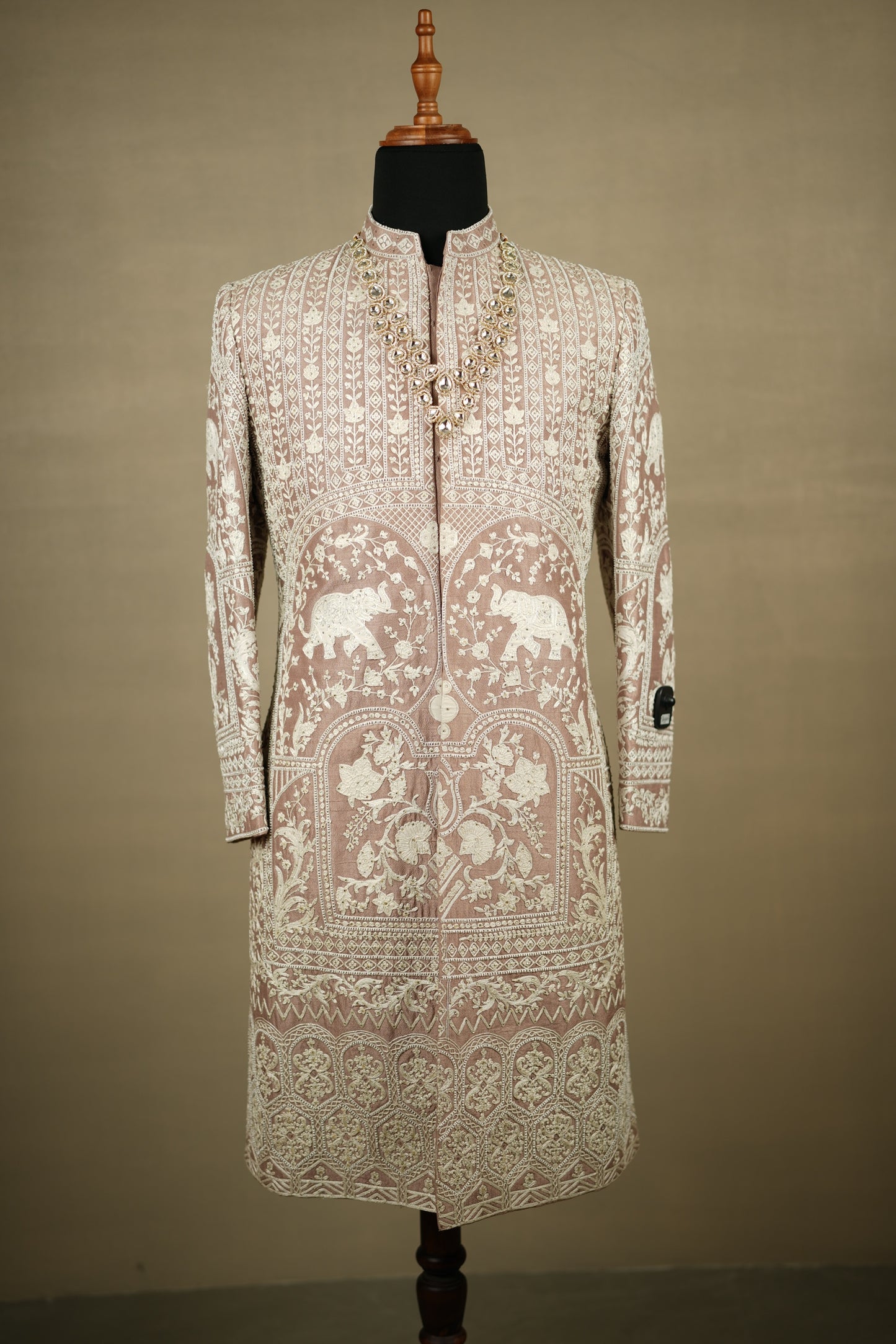 Pink Hand-Embroidered Sherwani