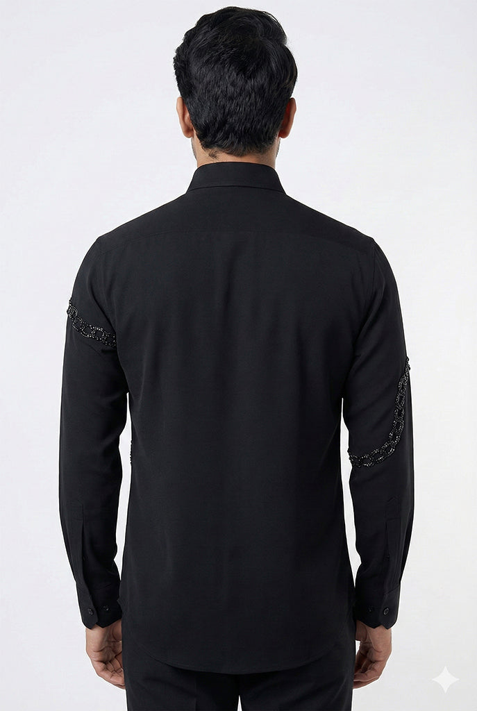 Black Embellished Shirt