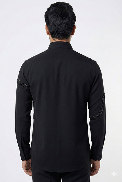 Black Embellished Shirt