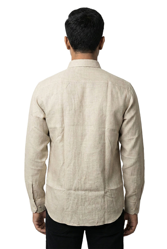 Linen Floral Embroidered Shirt
