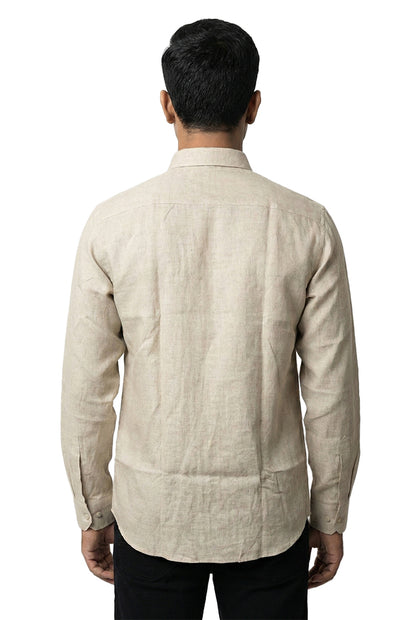 Linen Floral Embroidered Shirt