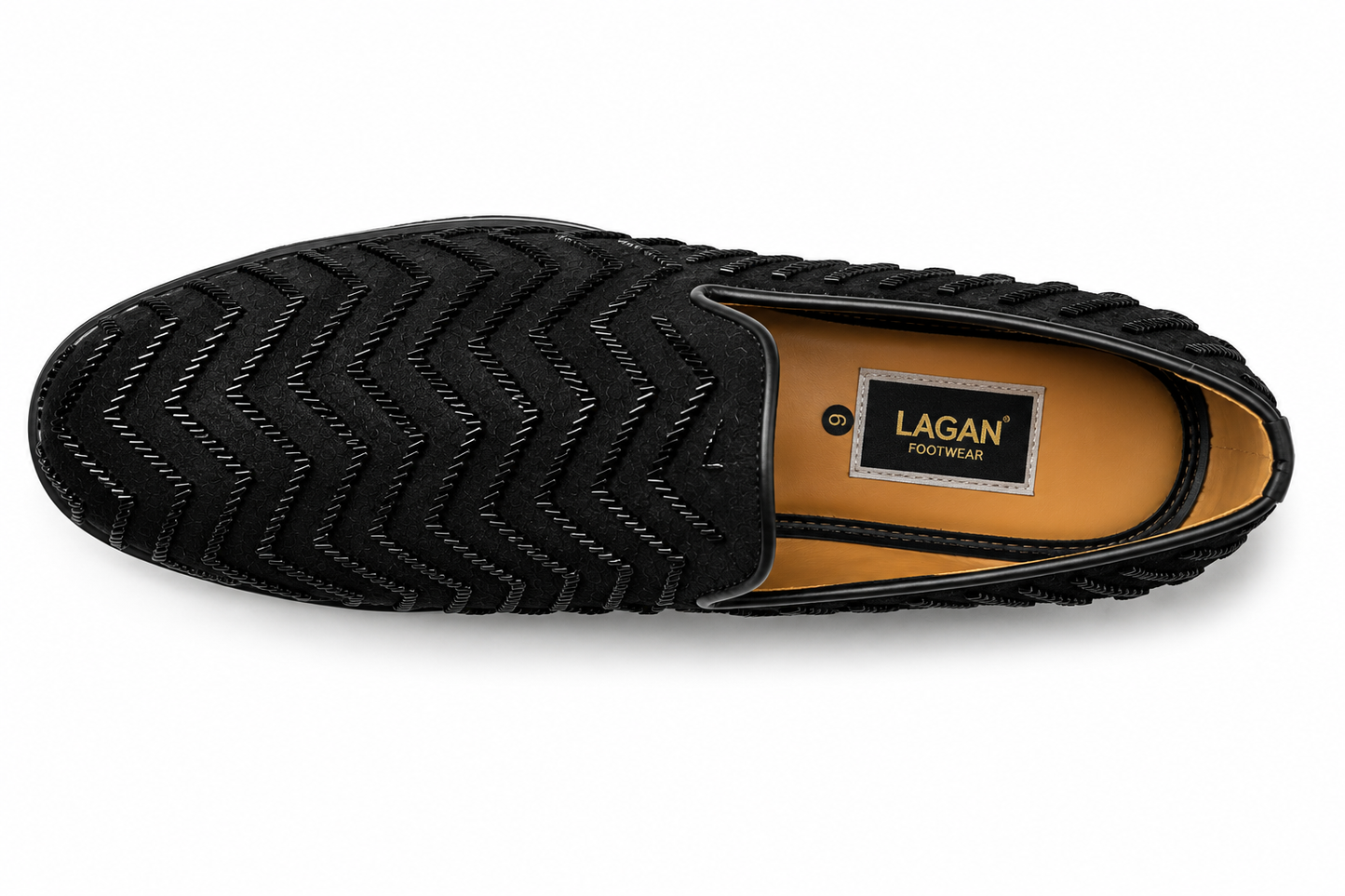 Black Embellished Velvet Loafers