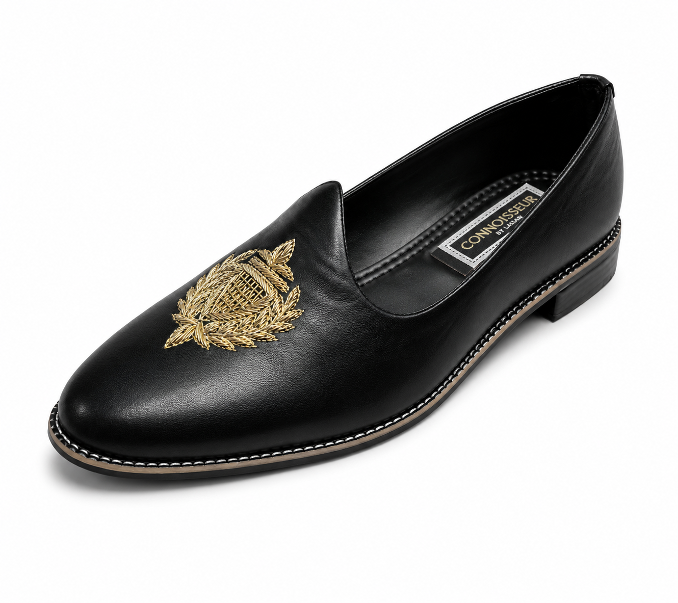 Black Vegan Leather Loafers