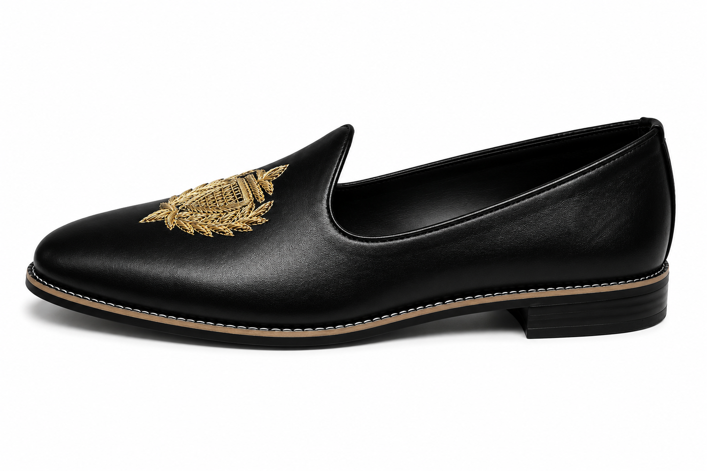 Black Vegan Leather Loafers
