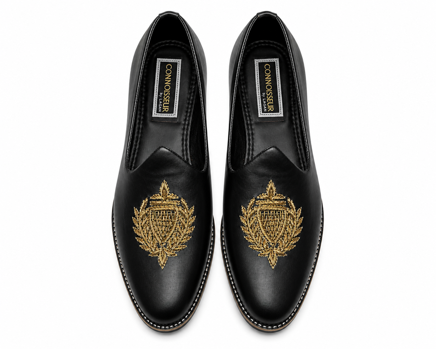 Black Vegan Leather Loafers