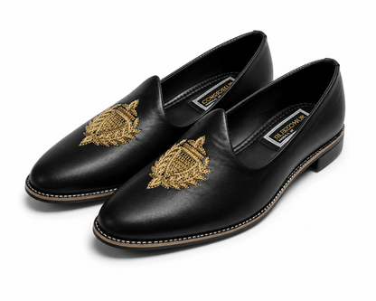 Black Vegan Leather Loafers