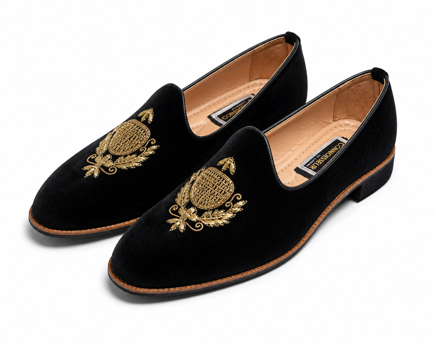 Black Velvet Loafers