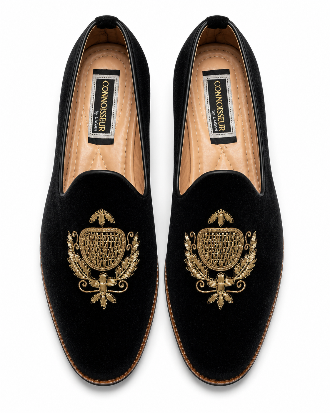 Black Velvet Loafers