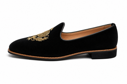 Black Velvet Loafers