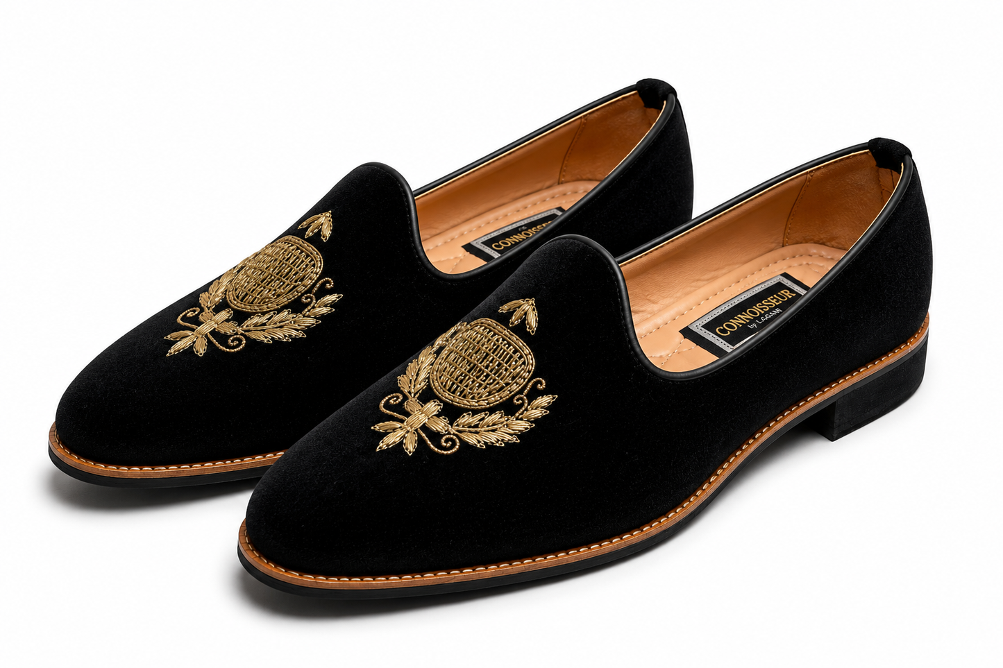 Black Velvet Loafers