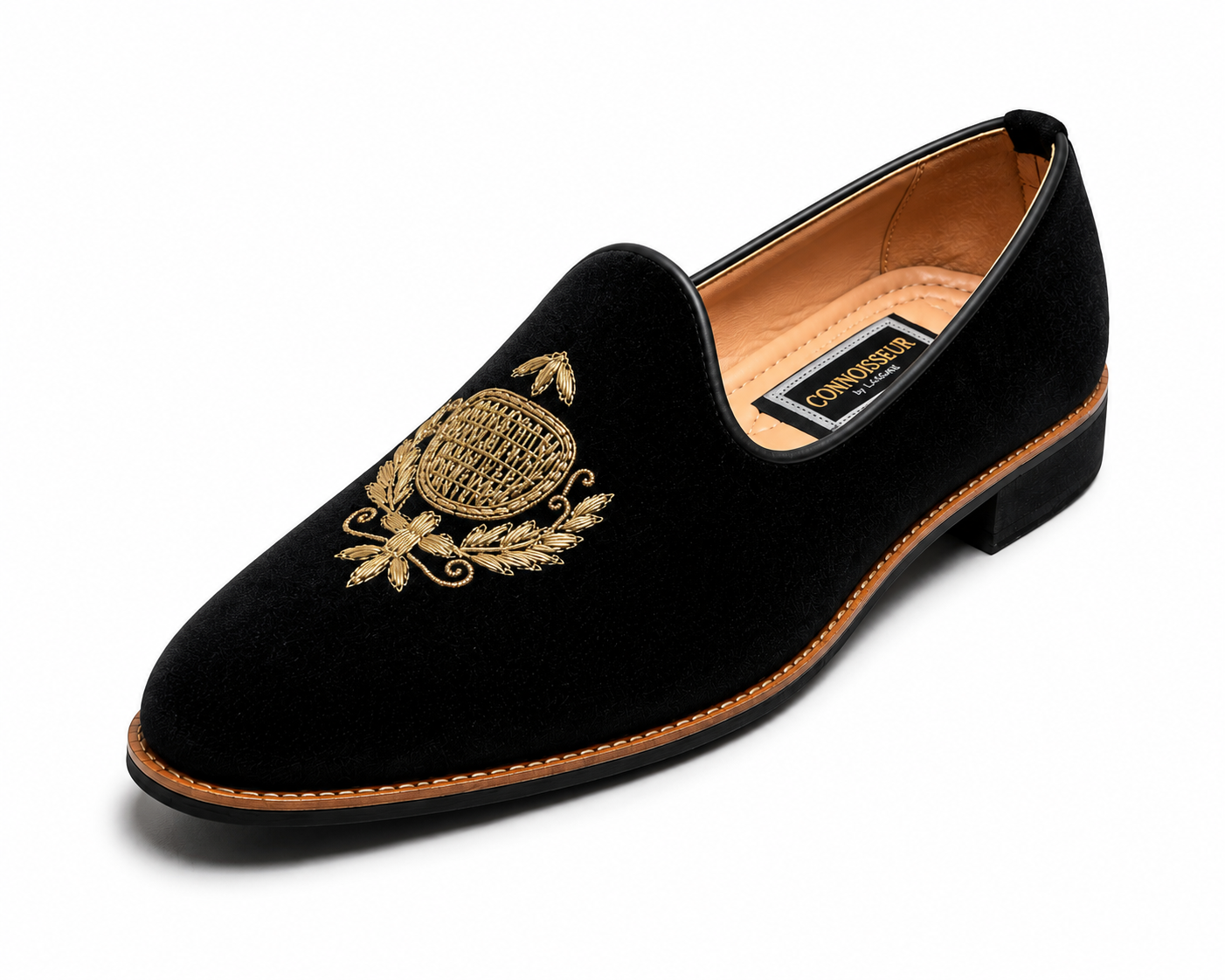 Black Velvet Loafers