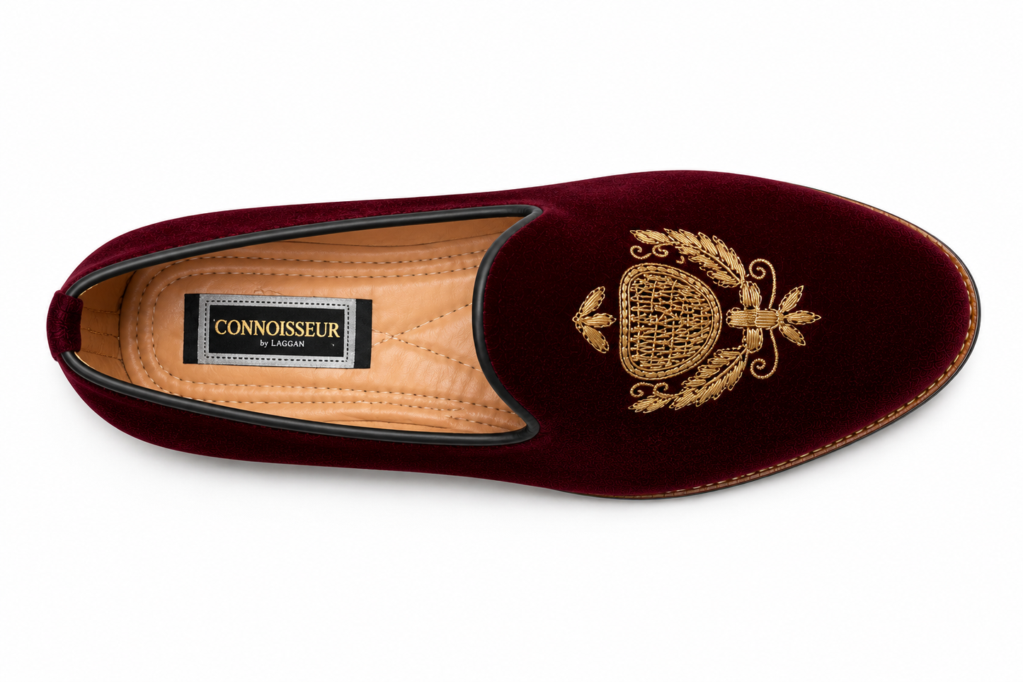 Burgundy Velvet Loafers