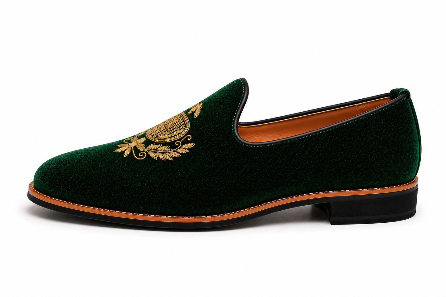Emerald Green Velvet Loafers