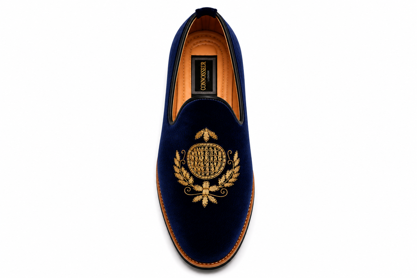 Midnight Blue Velvet Loafers