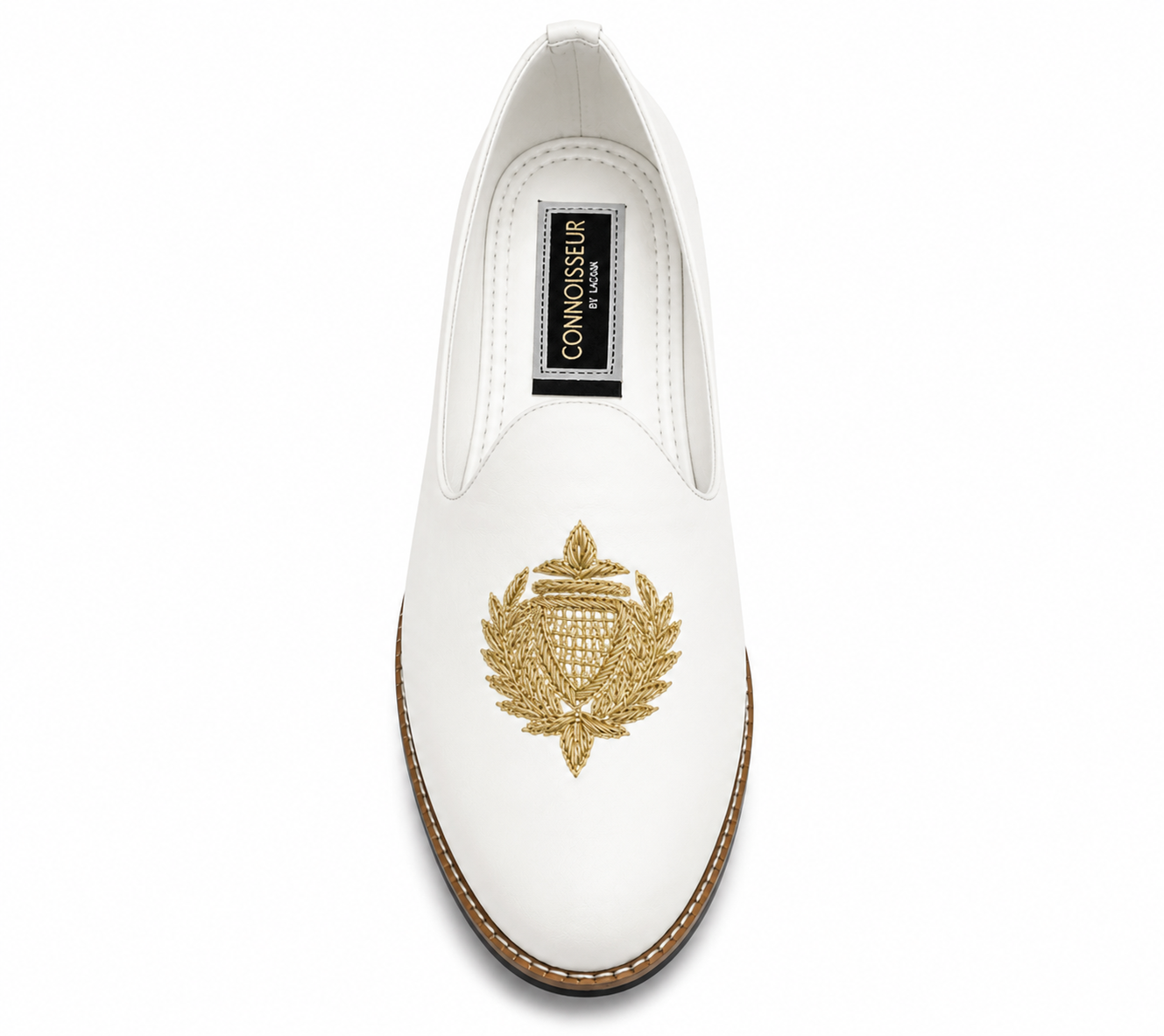 White Vegan Leather Loafers