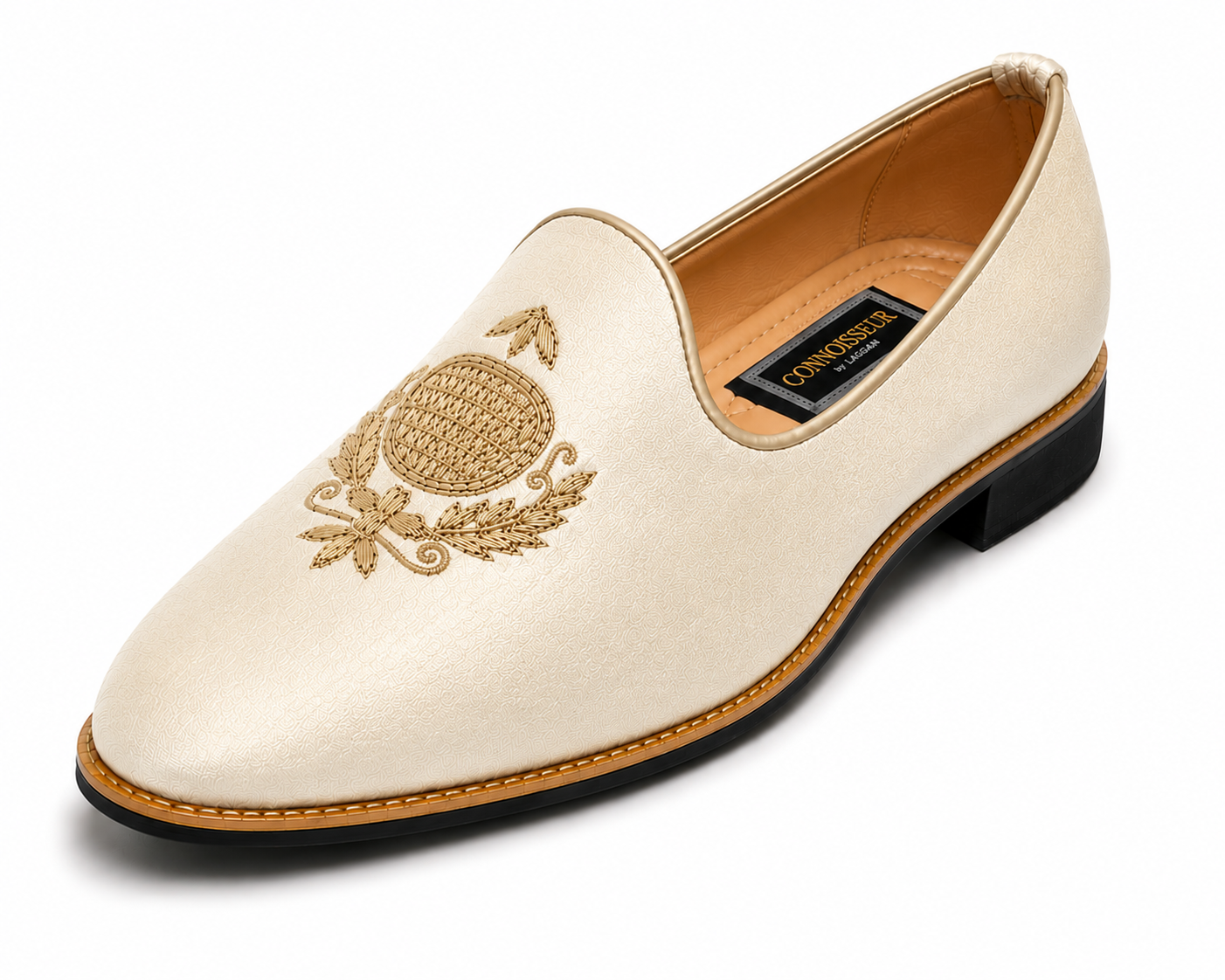 Ivory Silk Loafers