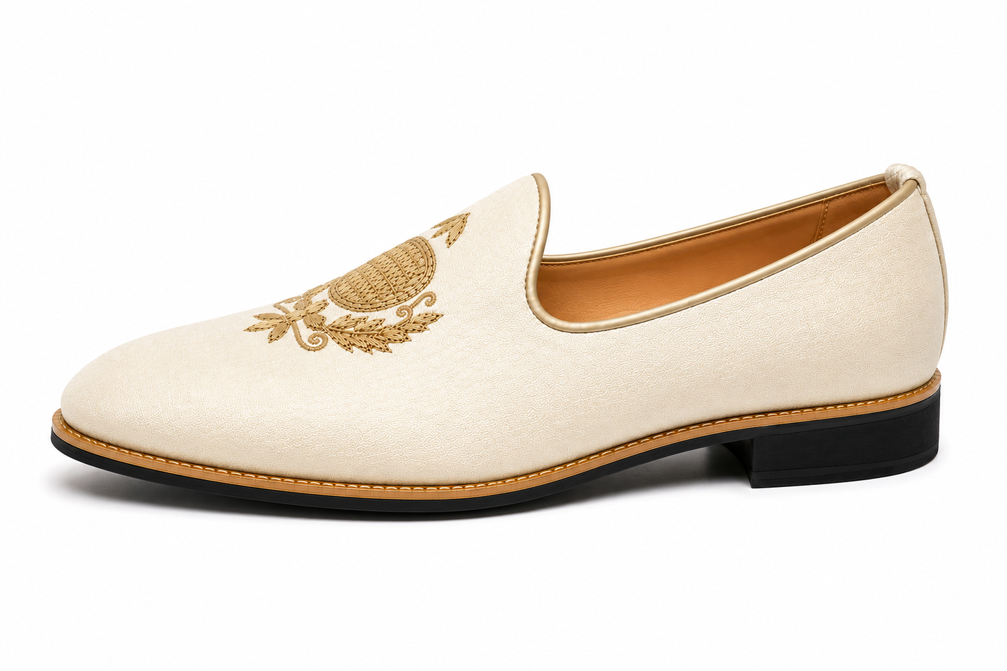 Ivory Silk Loafers