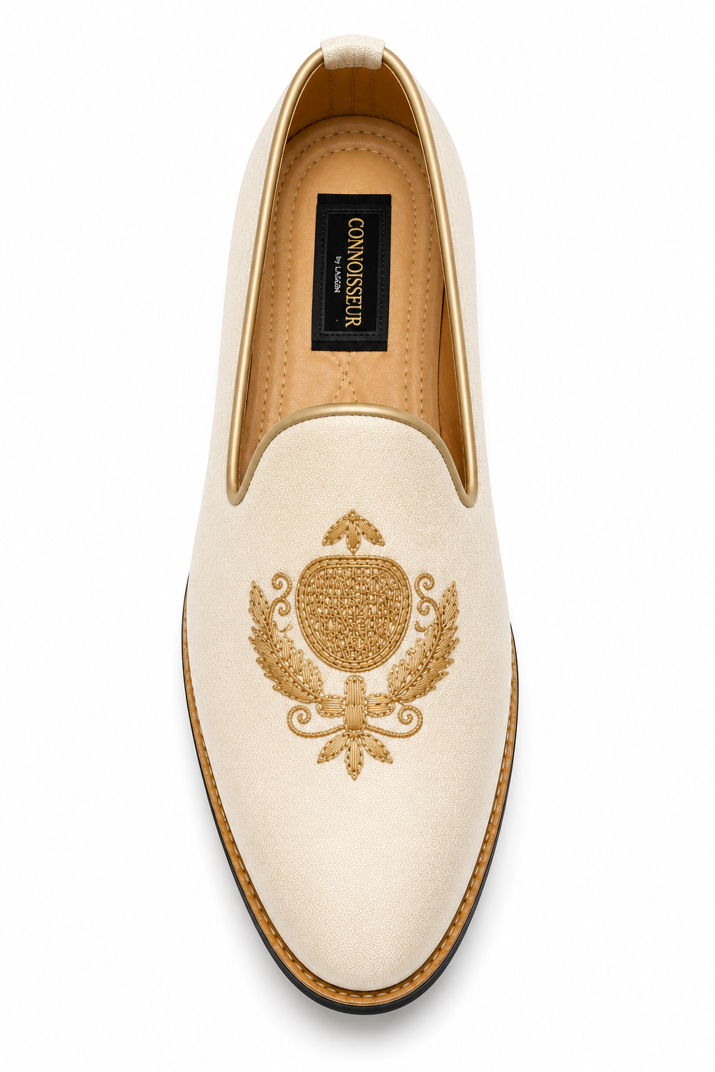 Ivory Silk Loafers