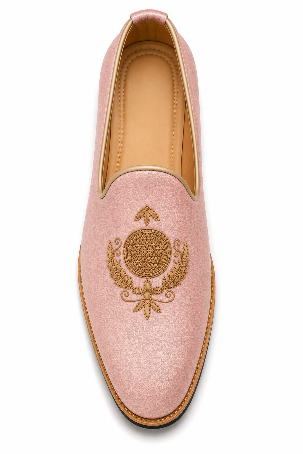 Blush Pink Silk Loafers