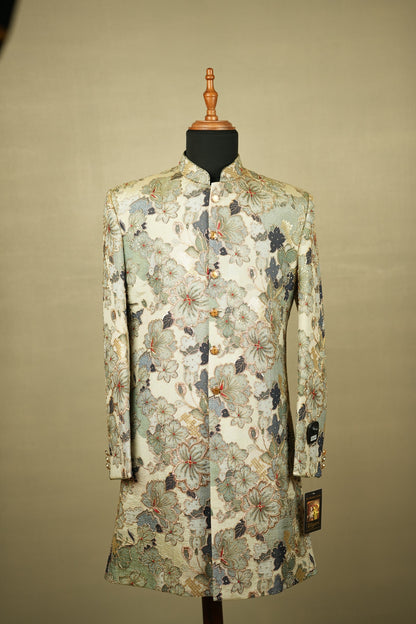 Floral Embroidered Indo-Western Jacket