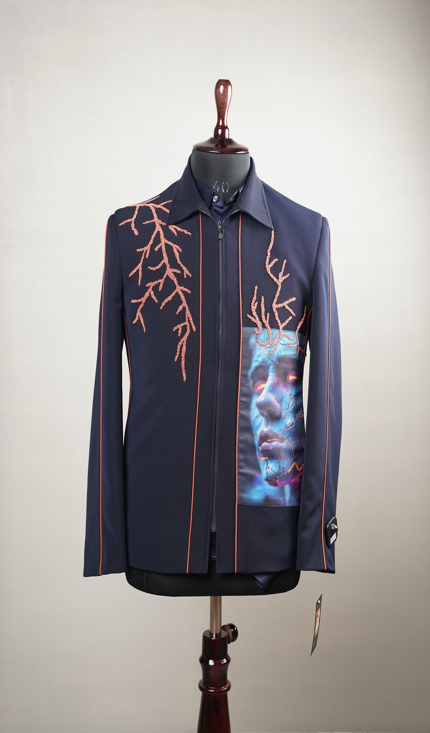 Navy Blue Contemporary Jacket