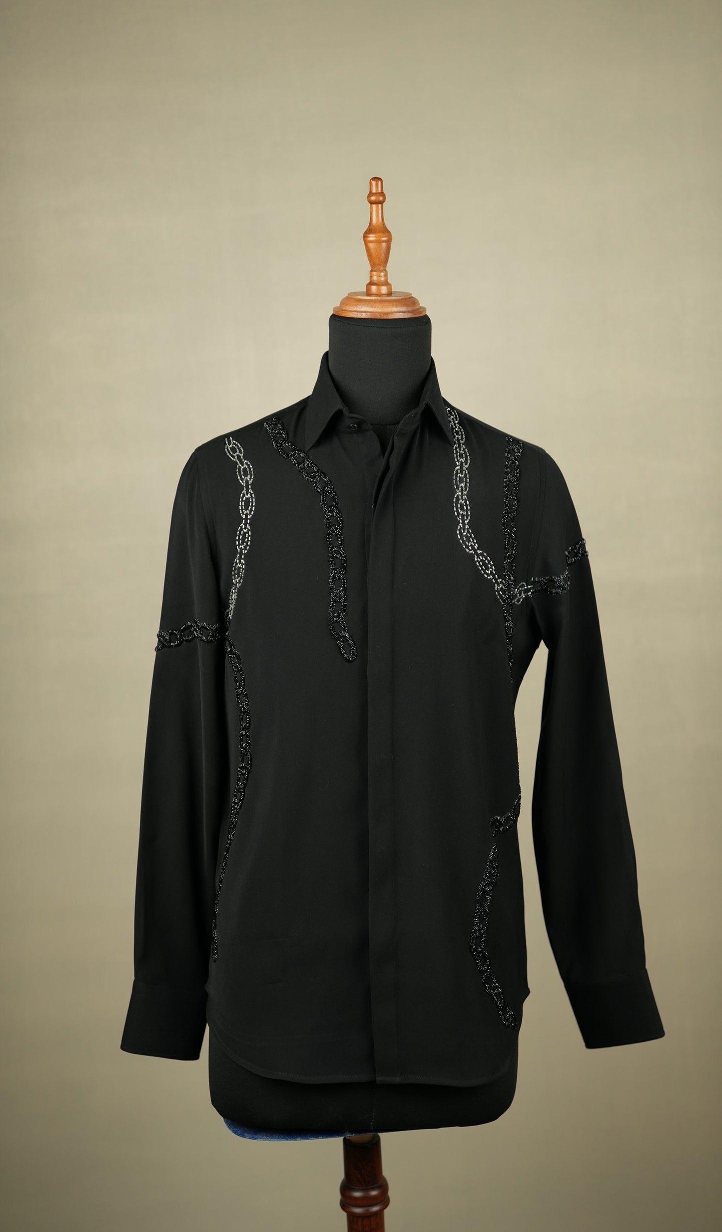 Black Embellished Shirt