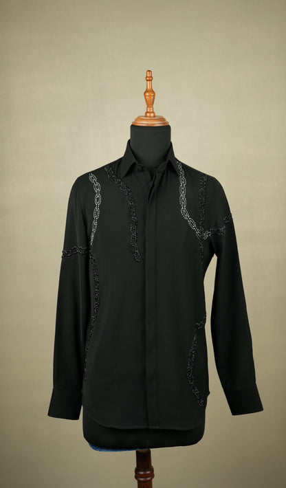 Black Embellished Shirt